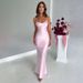 Women's Clothing Sexy Strappy Satin Dress Fall New Fashion Backless Strappy Waistband Long Skirt_ecoleips.com