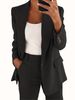 2025s 2025 New Spring And Autumn Fashion Collar, High End, Slimming Style, Suit Coat, Pants Set, Women's_ecoleips.com