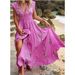 2023 New European And American Cross-Border Summer Women's V-Neck French Beach Bohemian Printed Dress_ecoleips.com