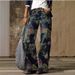 Women's Clothing plus size women's casual pants thin jeans wide leg pants long pants_ecoleips.com