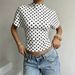 Summer New Women's Polka Dot Print Short Top T-Shirt Hot Girl Clothing_ecoleips.com