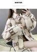 Cozy Fleece-Lined Winter Coat For Women - Oversized Lamb Fur Hybrid Jacket (Thickened Polyester, Zip-Up Stand Collar, Casual & Chic)_ecoleips.com