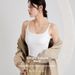 New Women's Slim Fit Camisole 2025 Spring Summer Padded Bra Adjustable Straps Beautiful Back Can Be Worn as Outerwear_ecoleips.com