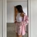 Women's Striped Long Sleeved Shirt High Waist Loose Shorts Casual Two-Piece SetFashion_ecoleips.com