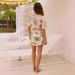 Women's Clothing Summer New Style Printed Waist Revealing Hip Wrapped Sexy Mini Dress_ecoleips.com