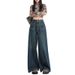 Minghai Retro High-waisted Wide-leg Jeans For Women, Autumn 2025 New Casual Loose Slimming Relaxed Straight Pants_ecoleips.com