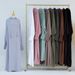 Voya Robe Longue Avec Capuche Multicolore Grandes Tailles – Mode Modeste Musulmane Abaya Coupe Ample Femme_ecoleips.com