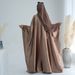 Women's Clothing Arabian Full Skirted Satin Dress Women's Formal Clothing Abaya Prayer Robe Muslim Fashion For Formal & Casual_ecoleips.com