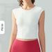 Women's Clothing New Round Neck Tight Yoga Wear Tops Pure Desire Style Beautiful Back Sports Vest Fitness Sleeveless T Shirt With Chest Pad_ecoleips.com