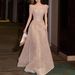 Elegant Square Neck Wedding Dress - Slim Fit Bridal Gown With Sparkling Sequins (A-Line Silhouette Lightweight Tulle For Ceremony & Evening Banquet)_ecoleips.com