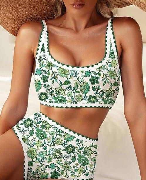 Women's Sexy Bikini Swimsuit Flower Bud Print One Piece Swimwear Regular Fit Polyester Spring/Summer/Autumn Seasonal Wear_ecoleips.com