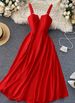 Plus Size Women Elegant Party Sling Light Dress For New Year Clothes, For Thanksgiving Maxi Women Outfit_ecoleips.com