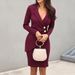 Slim-Fit Button-Down Pencil Dress – V-Neck Office Dress With Asymmetrical Hem For Business & Casual Wear_ecoleips.com