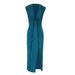 AD177 European And American Cross-border Foreign Trade New Sexy V-neck Fashion Waist-cinching Slit Pleated_ecoleips.com