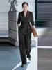 Women's Elegant Tie Waist Suit Set Solid Color Autumn/Winter New Cross Border E Commerce European And American Style_ecoleips.com