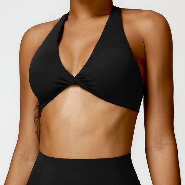 Women's Clothing Cloud Breathable Halter Neck Beautiful Back Yoga Bra Tight Outdoor Sports Running Fitness Clothes Top_ecoleips.com