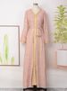 Verve MT170 Dubai Muslim New Style INS Trend Gold Foil Large Robe Fashion V-neck Flared Dress For Women_ecoleips.com