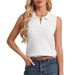 2026 Women Elegant Wool Blend Knit Sleeveless Polo Vest_ecoleips.com
