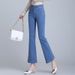 Women's High-waisted Flared Jeans, Autumn/winter 2025 New Style, Slim Fit, Slightly Flared, Slimming, With A Nice Drape,_ecoleips.com
