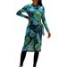 Women's Clothing Long Sleeve Women's Swimsuit With Midi Skirt Conservative Style Polyester Fabric Underwater Sports Suitable For All Ages_ecoleips.com