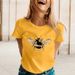 ng2510292 2026 New Cross-Border E-Commerce Women's Spring/Summer Pattern Print Round Neck Pocket Short Sleeve T-Shirt Casual_ecoleips.com
