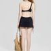 Openwork Cross-Strap Neckline Bodysuit With Bust Enhancement, Belly Concealing, Slimming Effect For Conservative Resort Wear - Women's Swimsuit_ecoleips.com