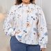 Women's Clothing Long Sleeved Shirts Tops Fashion Prints Fat Mm Large Size Shirts_ecoleips.com