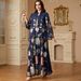 Modest Abaya Dress Sparkling Embroidered Kaftan Dress With Fringe – Elegant -Inspired Maxi Dress For Women_ecoleips.com