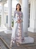 Cross-Border Muslim Women's Long Robe, Elegant Print Beaded Dress, Export Abaya, Stylish And Comfortable, Perfect For Special Occasions_ecoleips.com