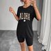 Women's Casual Round Neck Short Sleeve T-Shirt Multi-Color American Style Simple Fashionable Sports Top Solid Printed Loose Fit_ecoleips.com