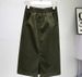 Washed Cotton Midi Skirt for Women Relaxed Fit Korean Style Casual A-Line Skirt with Elastic Waistband_ecoleips.com