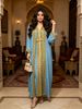 Women's Clothing Women's Green Lace Trimmed Loose Fitting Arabian Dress Middle Eastern Style Chiffon Modest Abaya Dress_ecoleips.com