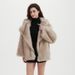 Luxury Faux Fox Fur Coat – Women’s Mid-Length Winter Jacket With Pockets (S-XXXL, Khaki & More)_ecoleips.com