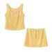 New Style Elegant Simple Sequin Strap Top And High Waist Skirt Set For Women_ecoleips.com