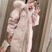 girl Champs Elysées Song Large Fur Collar Mid-Length Down Cotton Jacket For Women New Hooded Thickened Northeast Life-Saving_ecoleips.com