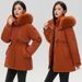 Women's Short Puffer Jacket With Faux Fur Trim, Winter Coats For Petite Women, Thickened Workwear Style Parka, Casual Outerwear _ecoleips.com