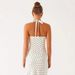 Summer Polka Dot Fashion High Waist Long Dress Two Piece Set For Women Sexy Backless V Neck Halter Neck Design_ecoleips.com