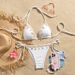 Verve 2025 New Women's Swimsuit Shell Beach Sexy Halter Tie Strap Swimming Bikini_ecoleips.com