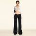 Women's Clothing Low Waist Wide Leg Flared Pants Slim All Match Flared Pants Trend_ecoleips.com