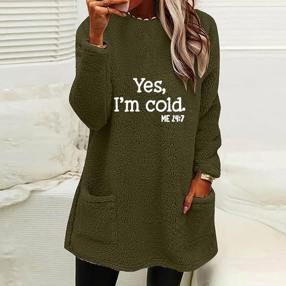 Women's Casual Loose Fit Long Sleeve Fleece Letter Print Hooded Sweatshirt With Pockets - Soft & Warm Pullover For Autumn Winter_ecoleips.com