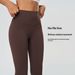 Pilates Yoga Pants Women's Elastic Tight Cropped Pants, High Waist, Butt Lifting, Nude Feel Sports Fitness Pants D25085_ecoleips.com