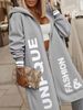 Women's Casual Hooded Jacket, Lightweight & Warm Zip-Up Coat With Drawstring Hood, Stylish Streetwear Outerwear For Fall & Winter_ecoleips.com
