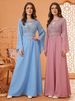 Women's Robe Fashion Musilin Print Elegant Temperament Dress_ecoleips.com