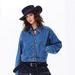 Autumn New Women's Trendy Denim Jacket European And American Street Style Cotton Long Sleeve Turn down Collar_ecoleips.com