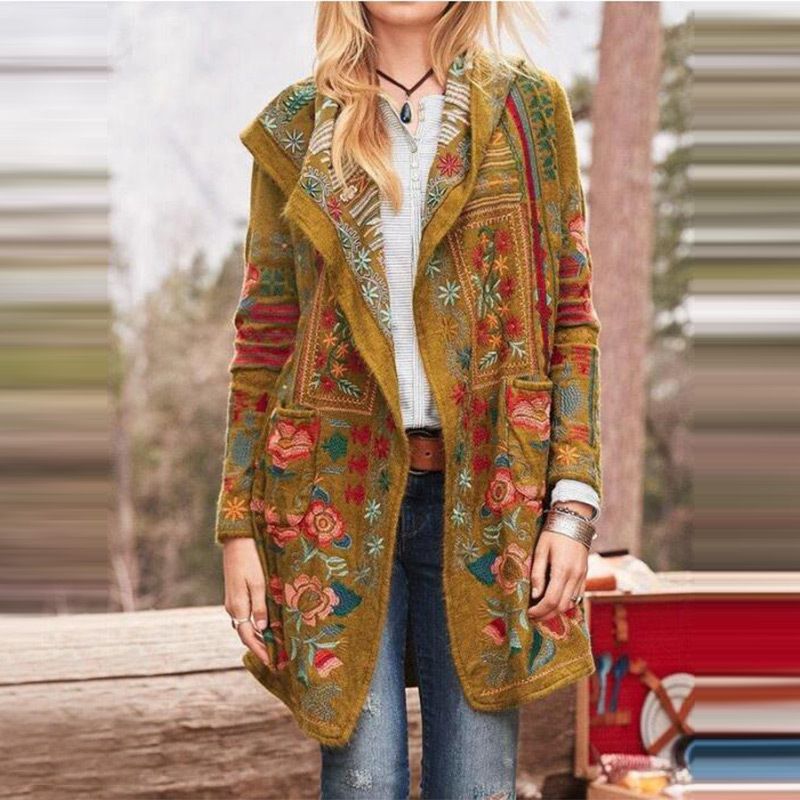 Women's Clothing New Slim Tops Printed Casual Long Sleeved Jackets_ecoleips.com