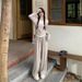 ng2510292 Casual Lazy Style Outfit Spring/Autumn 2025 New Trendy Fashionable Youthful Slimming Sweatshirt And Wide-Leg Pants_ecoleips.com