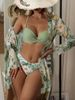 Verve New Style Three-Piece Swimsuit Cover-Up Women's Two-Piece Sexy Lace Bikini_ecoleips.com