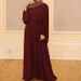 Elegant Spring Muslim Dress – Flowy Long Sleeve Maxi Dress With U-Neck & Flared Sleeves, Modest & Stylish Casual Wear_ecoleips.com