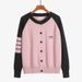 Layered Sweater, Women's Cardigan, Round-Neck, Embroidered, Color-Matched, Sleeveless, College-Style, Large Size, Wholes_ecoleips.com