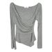Sexy Long Sleeve T-Shirt Women's Cross V-neck Waist Cinched Body Shape Slim Fit Asymmetrical Top Early Autumn Fashion_ecoleips.com